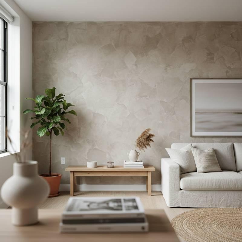 Lime wash wall finish